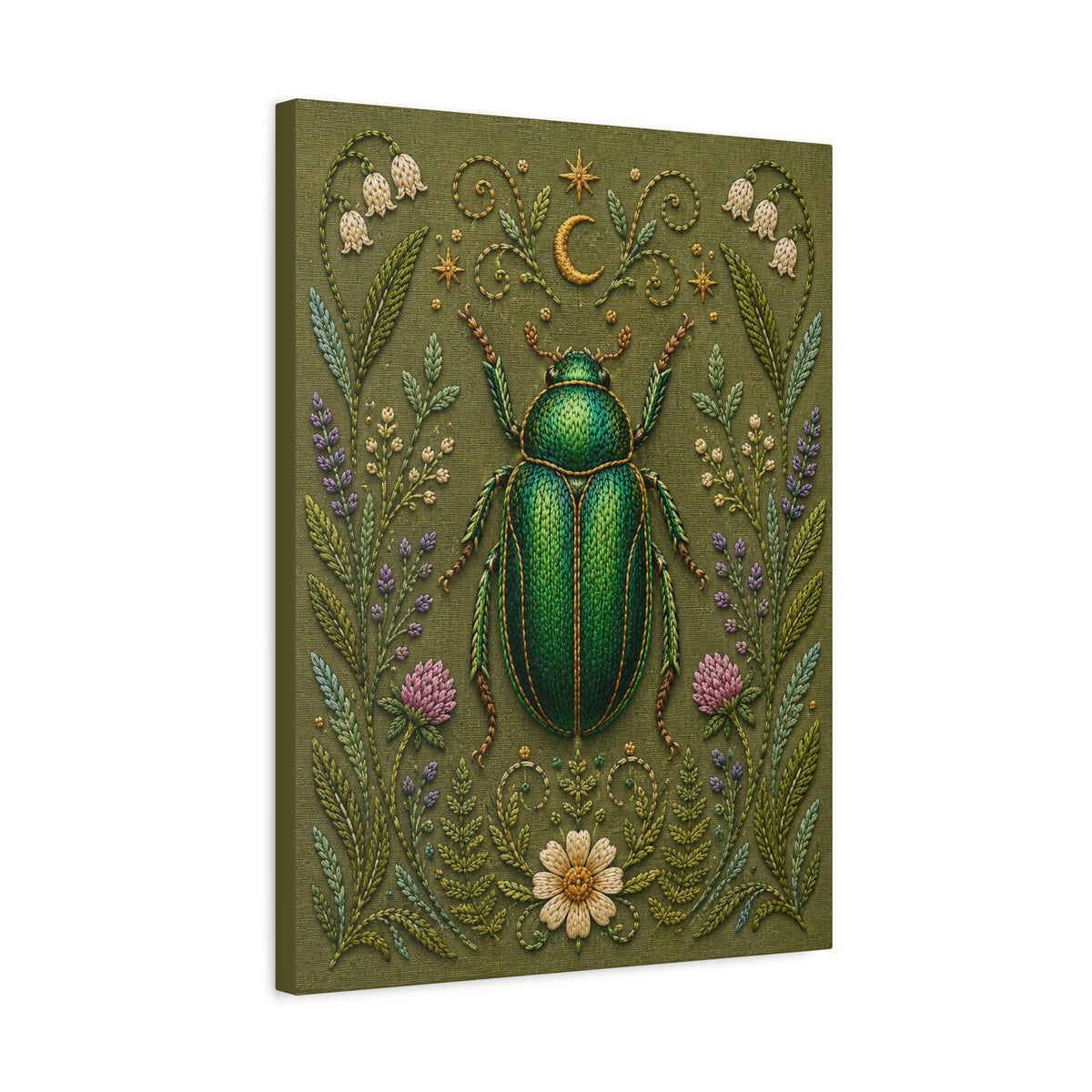 Canvass Art Print - Botanical Scarab