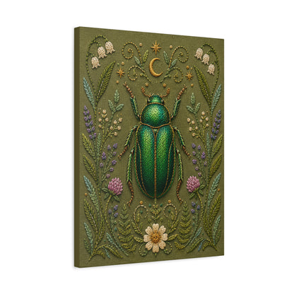 Canvass Art Print - Botanical Scarab