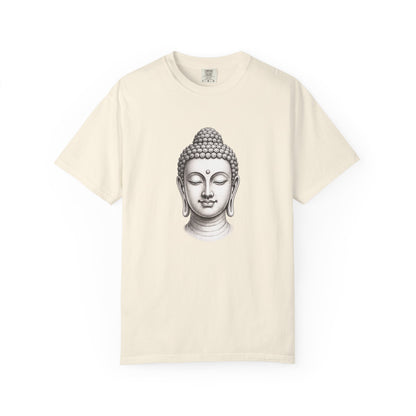 T‑Shirt, Short Sleeve Boxy Crew Neck - Mindful Zen Buddha Head