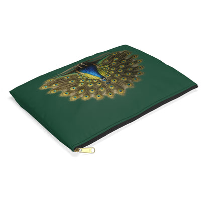 Pouch/Accessory Bag - Proud Peacock (dark green)
