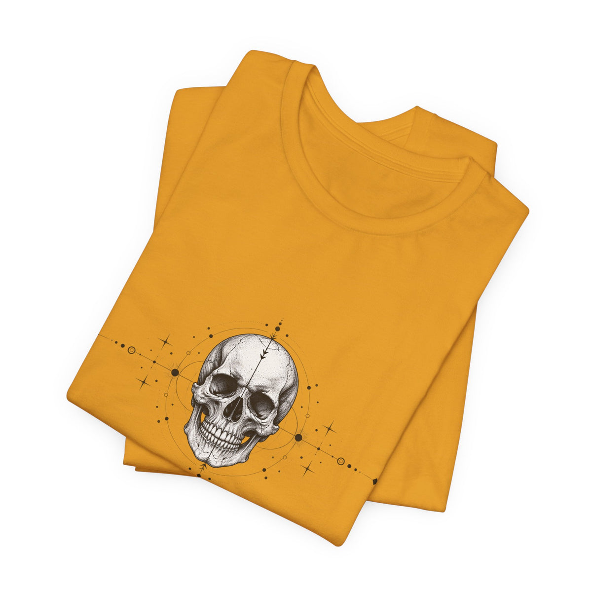 T-Shirt, Short Sleeve Boxy Crew Neck - Skull Geometry