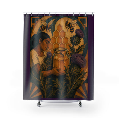 Honey & Thistles 1930s Mexico Shower Curtain