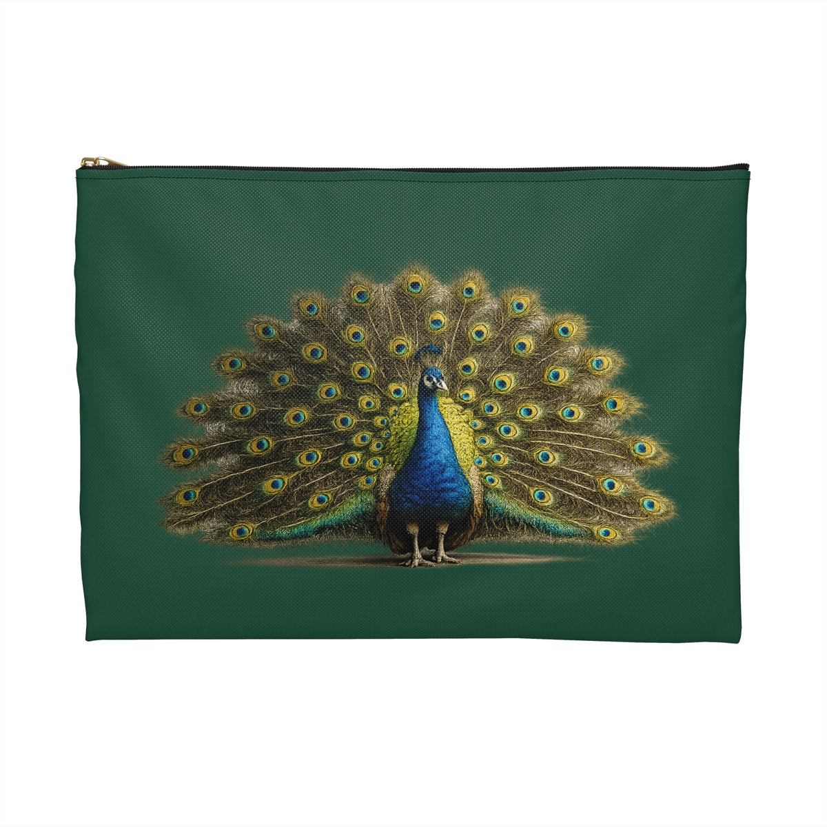 Pouch/Accessory Bag - Proud Peacock (dark green)