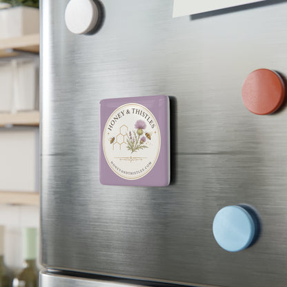 Porcelain Magnet — Honey & Thistles Floral Logo Magnet