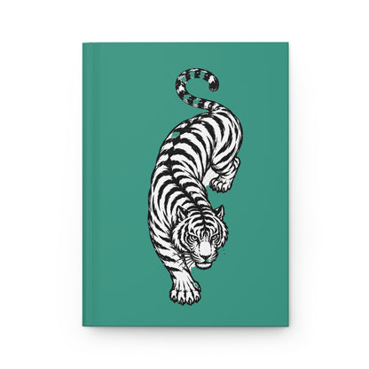 Journal Notebook, Hardcover Lined - Prowling Tiger