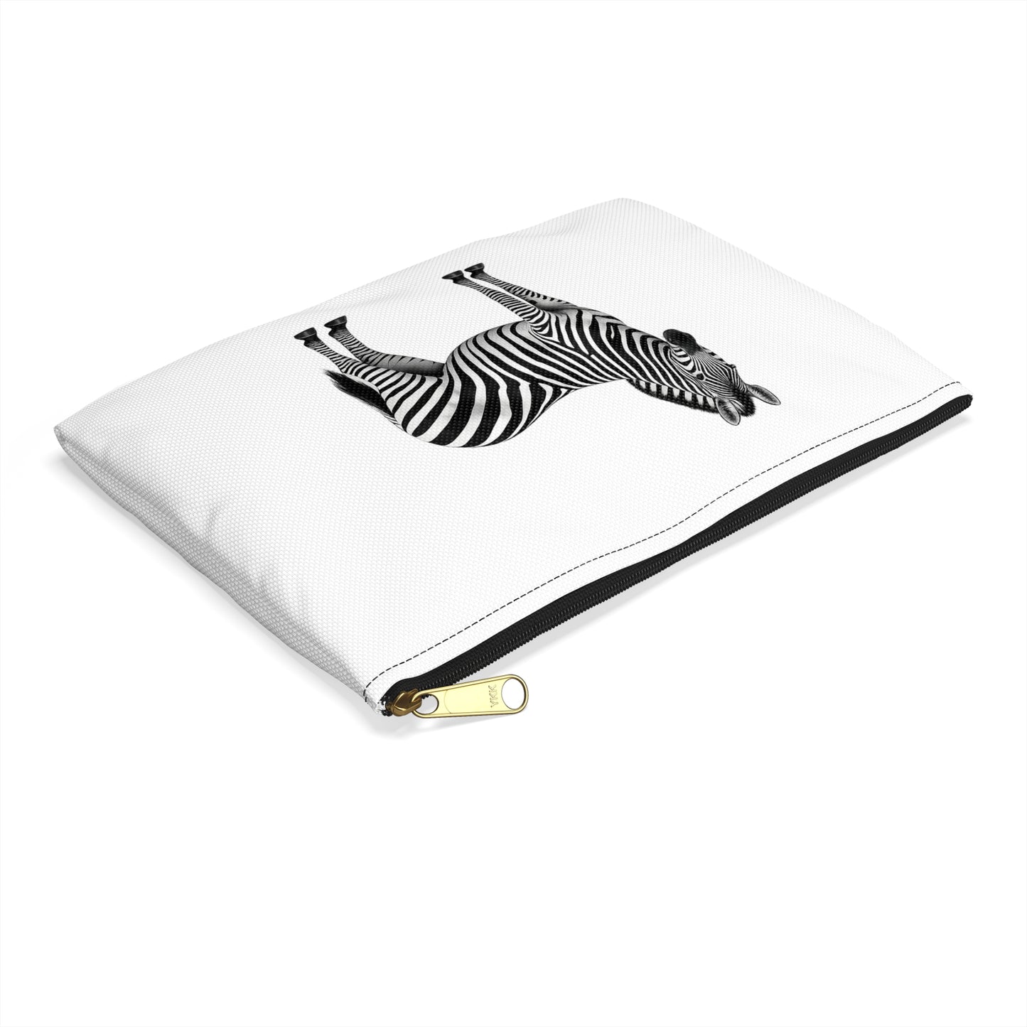 Zebra White Accessory Pouch