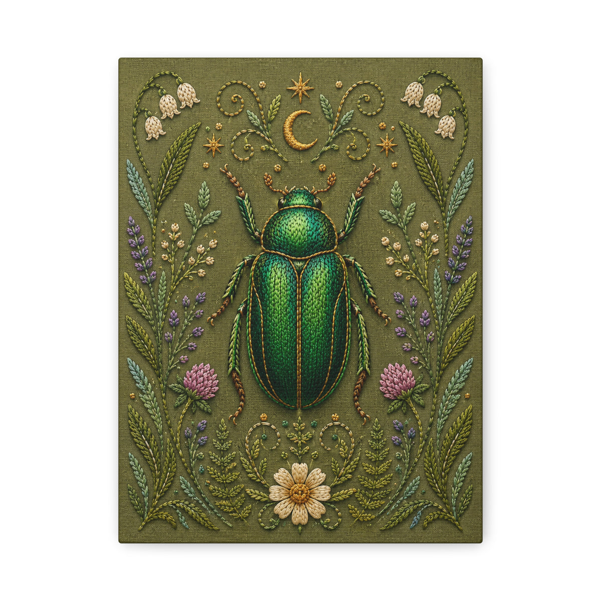 Canvass Art Print - Botanical Scarab