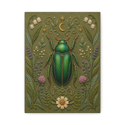 Canvass Art Print - Botanical Scarab