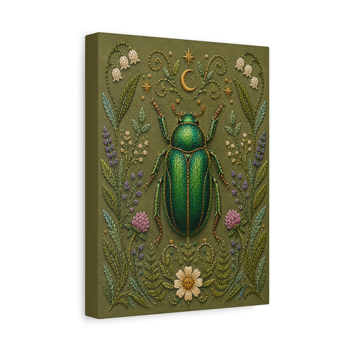 Canvass Art Print - Botanical Scarab