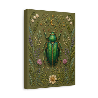Canvass Art Print - Botanical Scarab