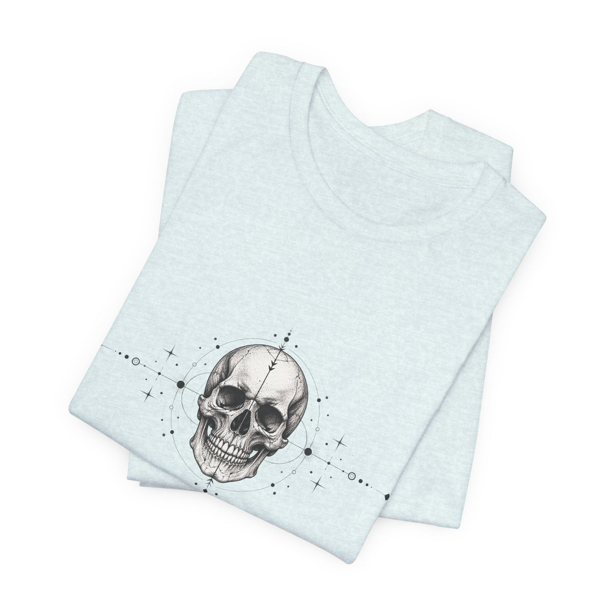 T-Shirt, Short Sleeve Boxy Crew Neck - Skull Geometry