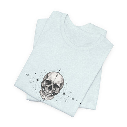 T-Shirt, Short Sleeve Boxy Crew Neck - Skull Geometry