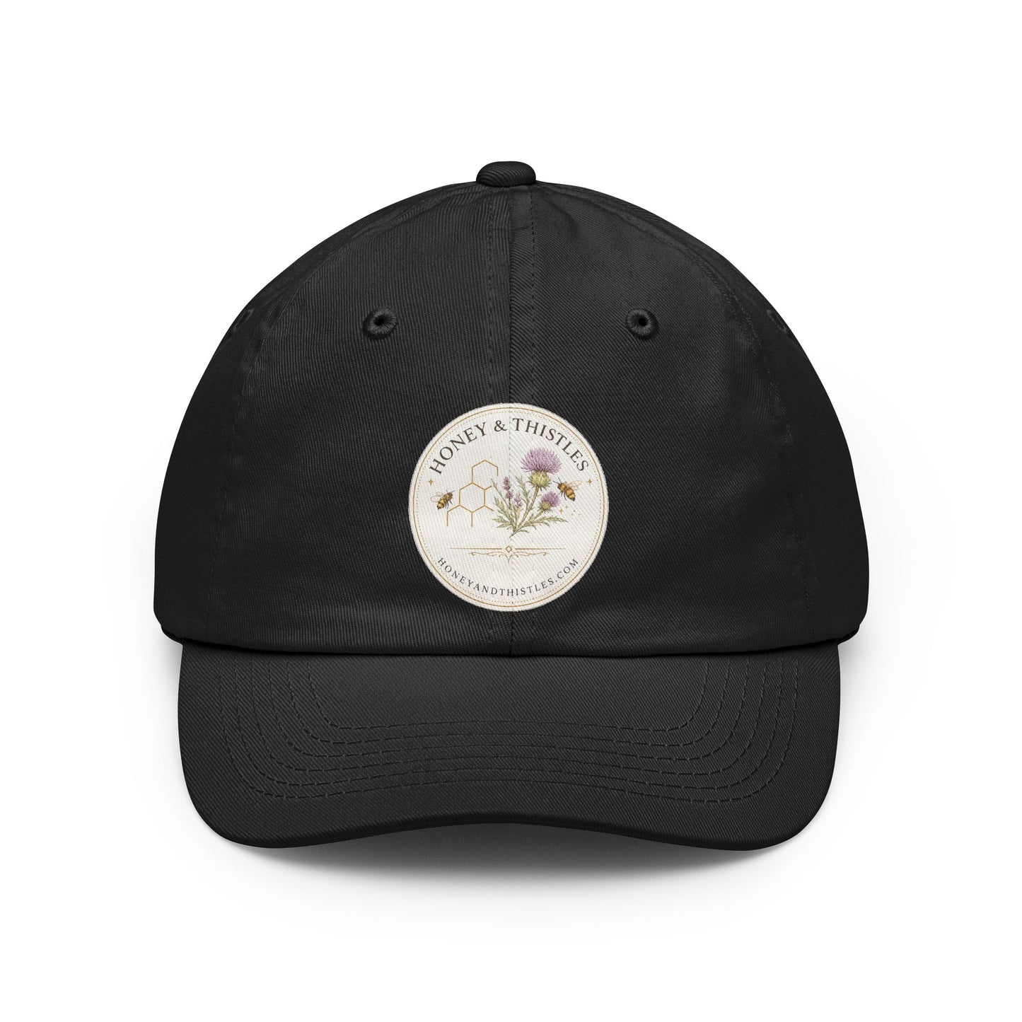 Floral Thistle Dad Hat — Honey & Thistle Botanical Embroidered Cap