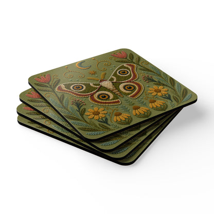 Madagascar Bullseye Moth Cork Coaster (Set of 4)