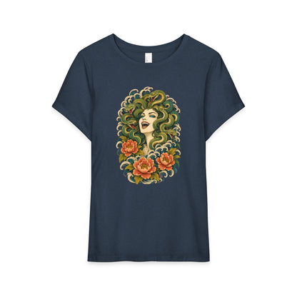 Medusa Floral Graphic Tee Shirt