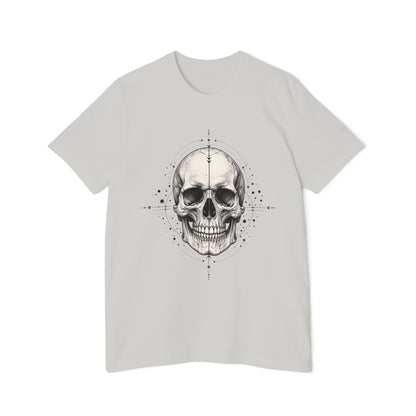 T-Shirt, Short Sleeve Boxy Crew Neck - Geometric Skull