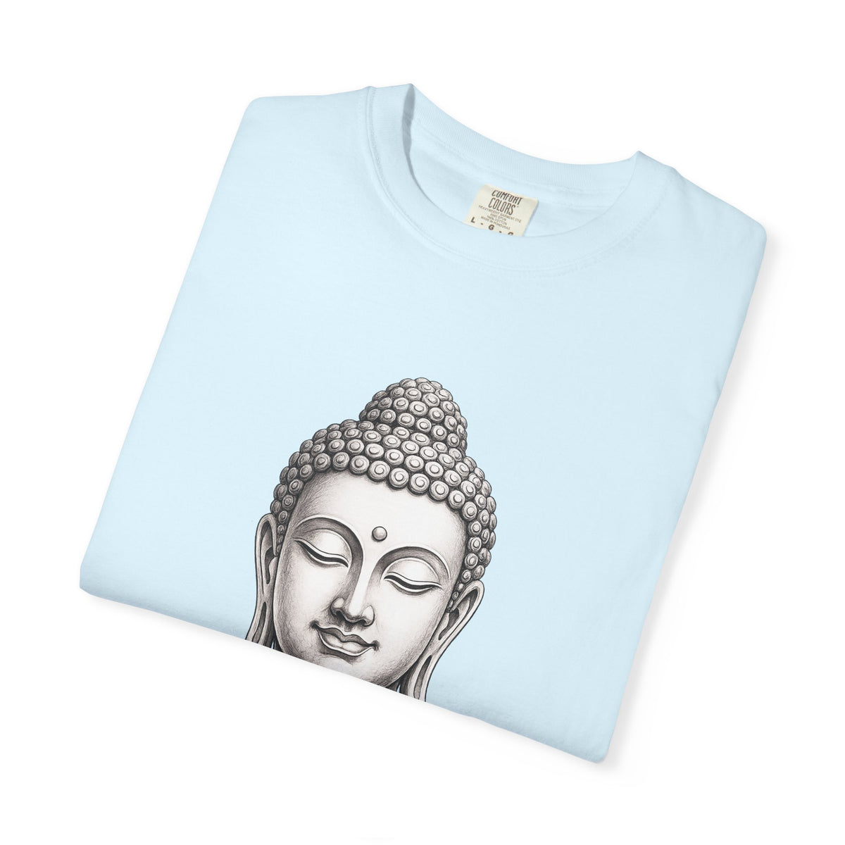 T‑Shirt, Short Sleeve Boxy Crew Neck - Mindful Zen Buddha Head