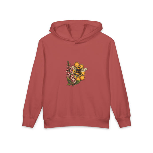 Bee and Foxglove Hooded Sweatshirt