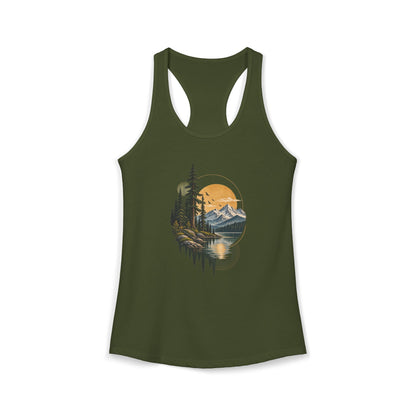 Tank Top, Racerback - Mountain Lake