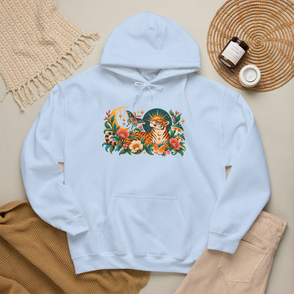 Hoodie - Tiger Moon Vintage Floral