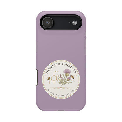 Floral Honey & Thistles Magnetic Phone Case — Impact-Resistant MagSafe-Compatible
