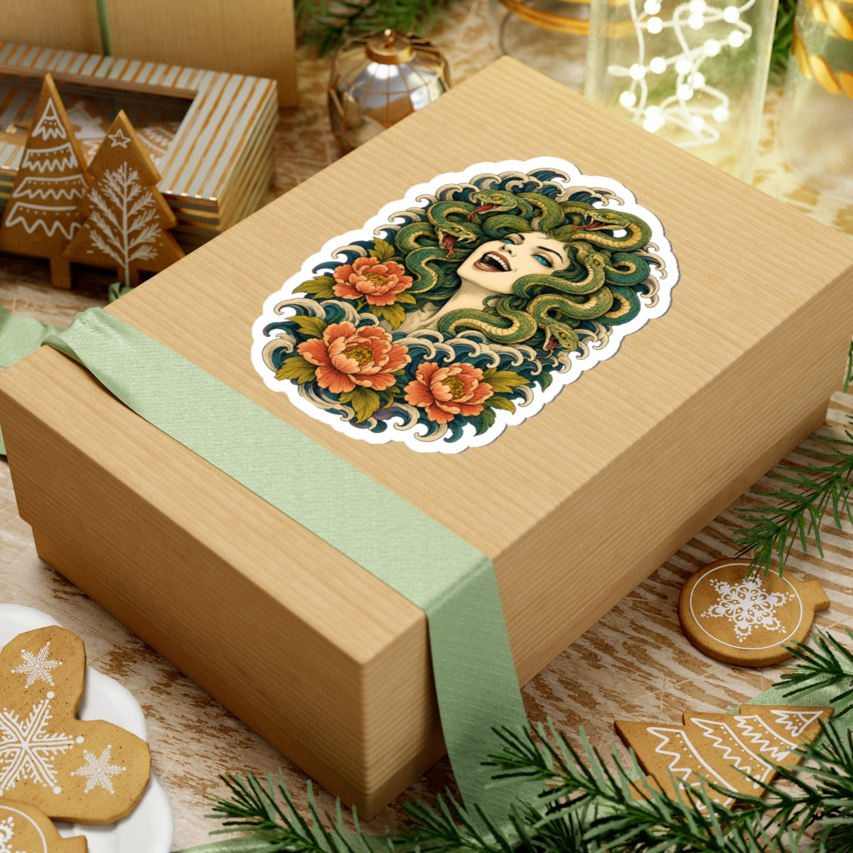 Sticker,  Kiss-Cut - Medusa Snake Head