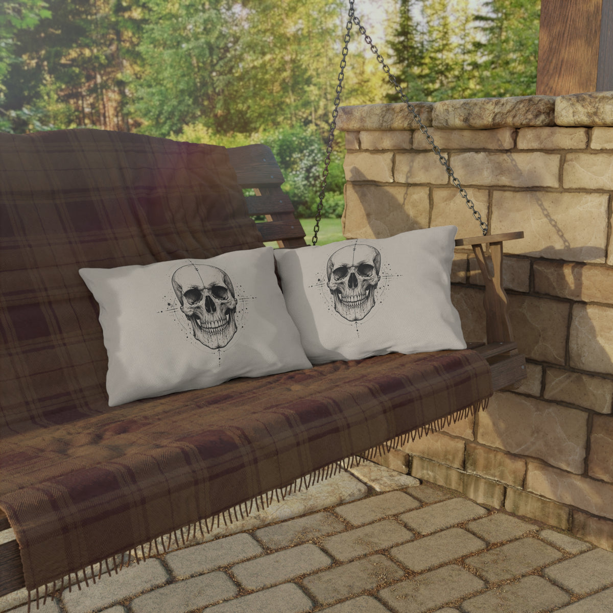 Pillow, Outdoor/Garden - Decorative Gothic Skull