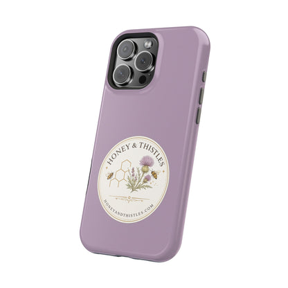 Floral Honey & Thistles Magnetic Phone Case — Impact-Resistant MagSafe-Compatible