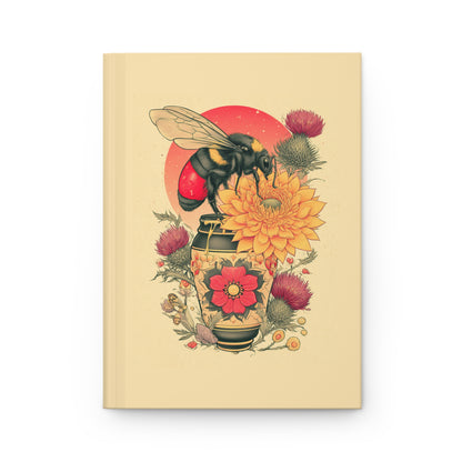 Journal Notebook, Hardcover Lined - Vintage Honey and Thistles