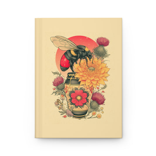 Journal Notebook, Hardcover Lined - Vintage Honey and Thistles