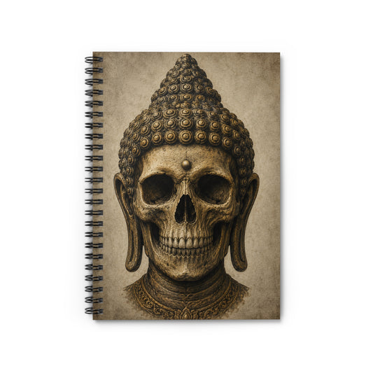 Buddha Skull Spiral Notebook Lined