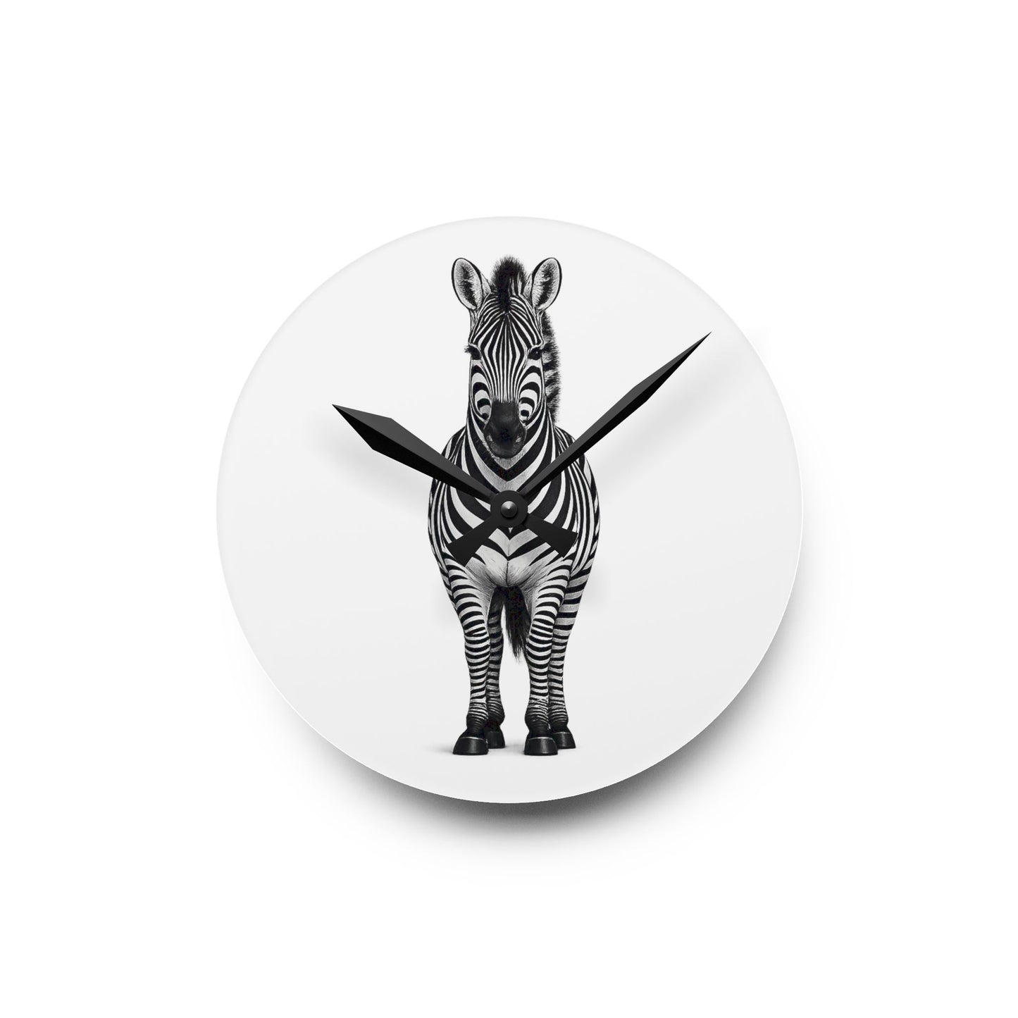 Zebra Portrait Acrylic Wall Clock