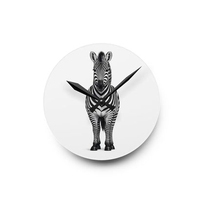Zebra Portrait Acrylic Wall Clock