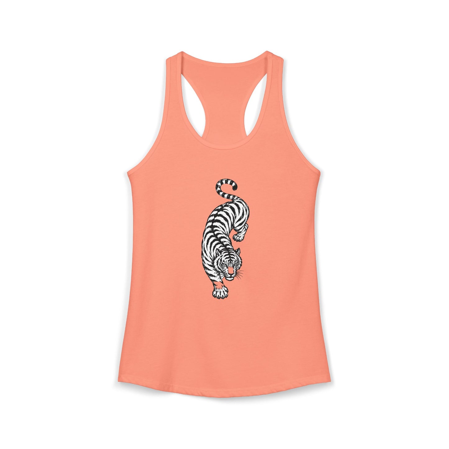 Tiger Black and White Racerback Tank