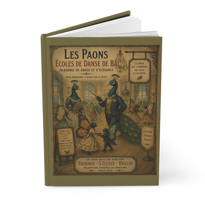 Journal Notebook, Hardcover Lined - Peacock Dance School