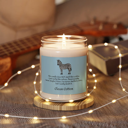 Zebra Scented Candle - Clean Cotton