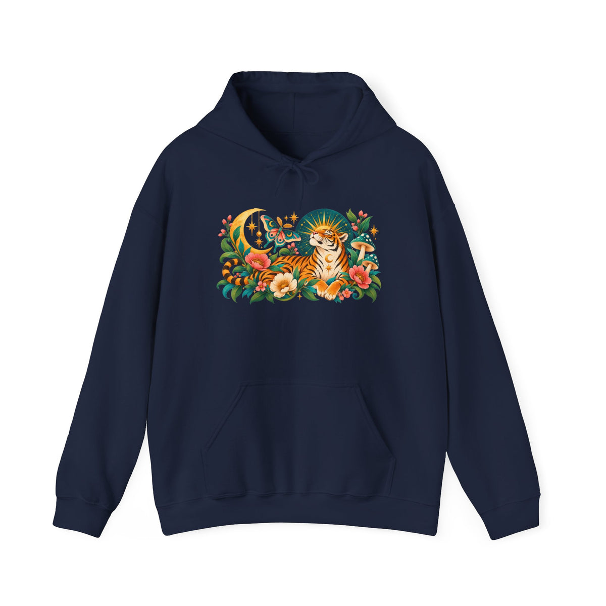 Hoodie - Tiger Moon Vintage Floral