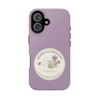 Floral Honey & Thistles Magnetic Phone Case — Impact-Resistant MagSafe-Compatible