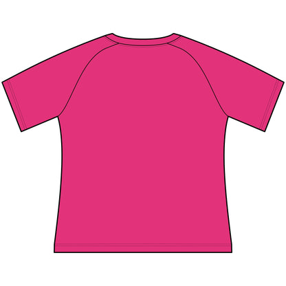 T-Shirt, Short Sleeve Boxy Crew Neck Cropped - Coral Reef