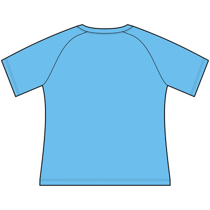 T-Shirt, Short Sleeve Boxy Crew Neck Cropped - Coral Reef