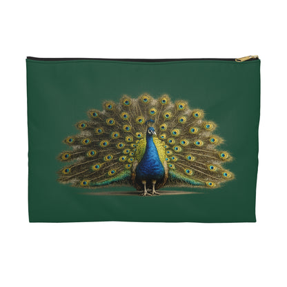 Pouch/Accessory Bag - Proud Peacock (dark green)