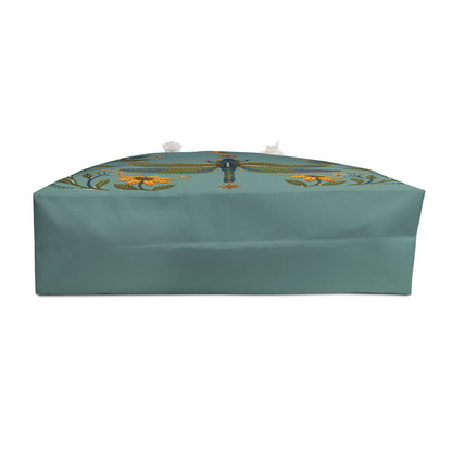 Dragonfly Embroidered Style Weekender Bag — Boho Floral Travel Tote
