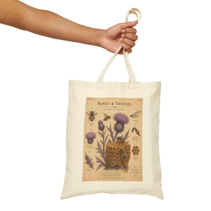 Vintage Honey & Thistles Canvas Tote Bag