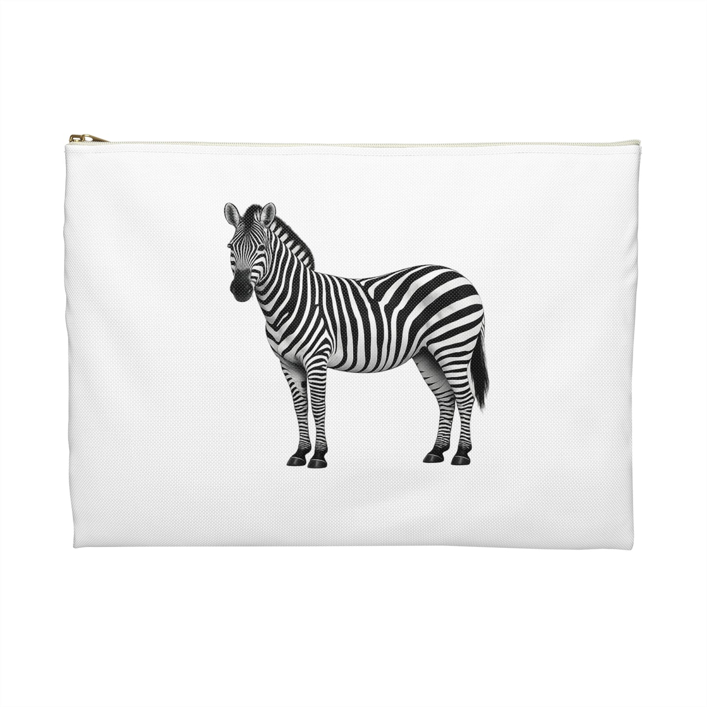 Zebra White Accessory Pouch