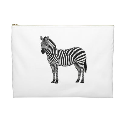 Zebra White Accessory Pouch