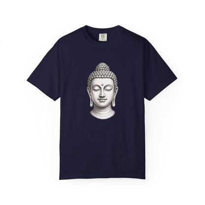 T‑Shirt, Short Sleeve Boxy Crew Neck - Mindful Zen Buddha Head