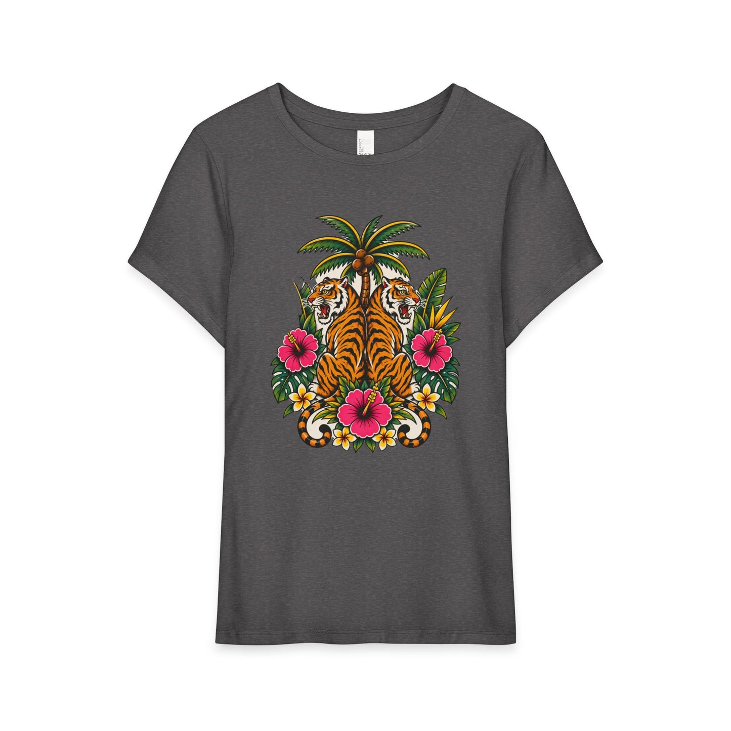 Tropical Tiger Floral Tee Shirt