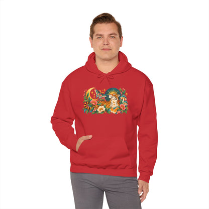 Hoodie - Tiger Moon Vintage Floral