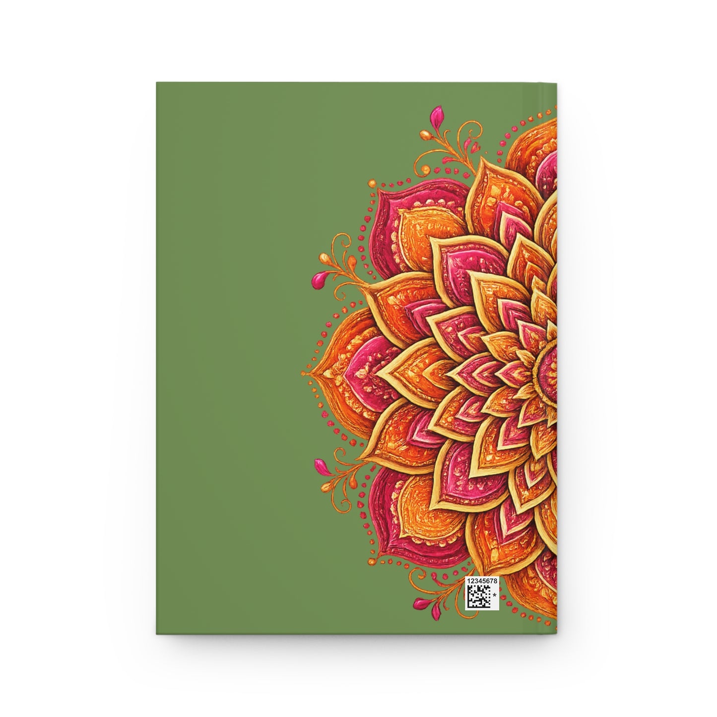 Green & Orange Mandala Lined Journal