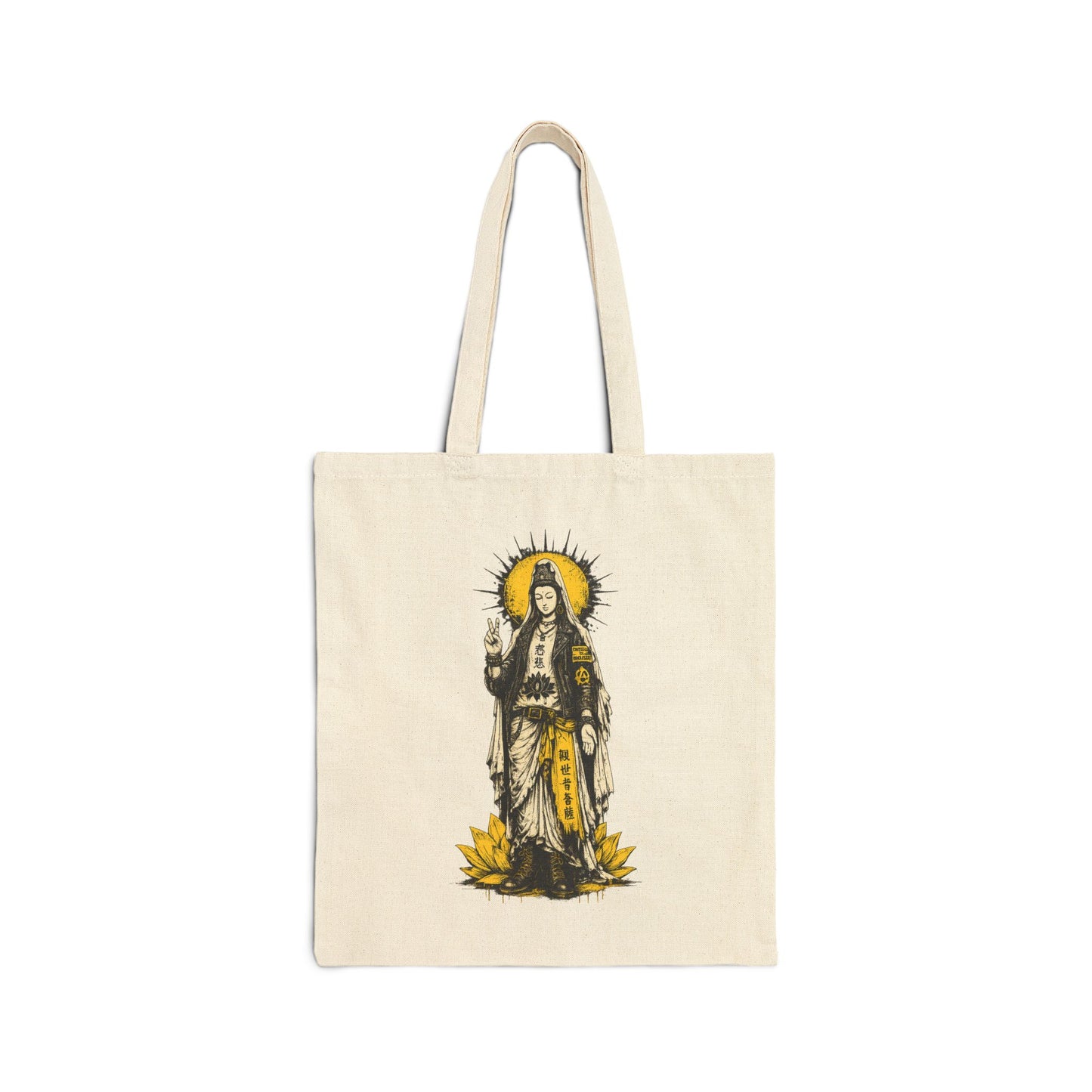 Punk Quan Yin Canvas Tote Bag